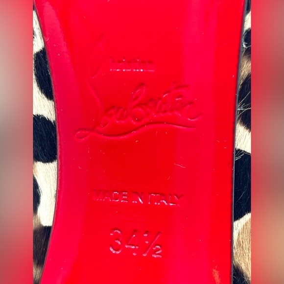 Christian Louboutin Leopard Kate 100 Pony Heels - Picture 7 of 7